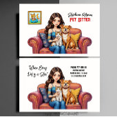 Pet Sitter Dog Walker Visitekaartje