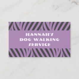 Pet Sitter Dog Walking Animal Care Paars Visitekaartje