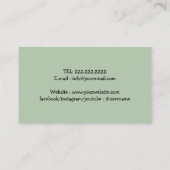 Pet Sitter Dog Walking Pet Boutique Sage Green Visitekaartje (Achterkant)