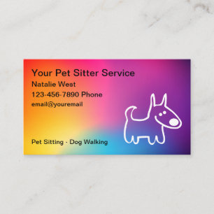 Pet Sitter Dog Walking Service Visitekaartje