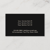 Pet Sitter Elegant Black & Gold Paw Print Visitekaartje (Achterkant)