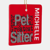 Pet Sitter Extraordinaire CUSTOM Keramisch Ornament (Rechts)