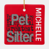 Pet Sitter Extraordinaire CUSTOM Keramisch Ornament (Achterkant)