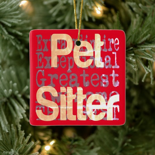 Pet Sitter Extraordinaire Keramisch Ornament (Boom)