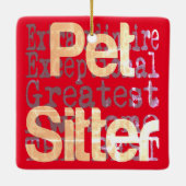 Pet Sitter Extraordinaire Keramisch Ornament (Achterkant)