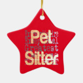 Pet Sitter Extraordinaire Keramisch Ornament (Achterkant)