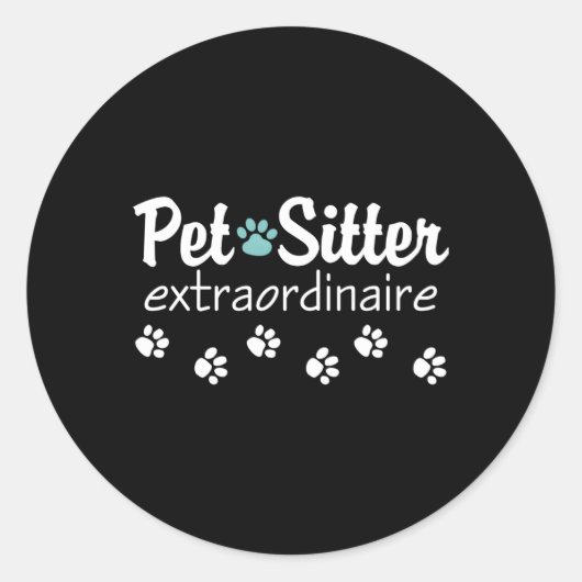 Pet Sitter Extraordinaire Ronde Sticker (Voorkant)