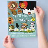 Pet Sitter Flyer veel verkuilde dieren (Hand)