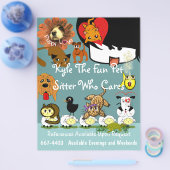 Pet Sitter Flyer veel verkuilde dieren (Enkel)