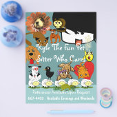 Pet Sitter Flyer veel verkuilde dieren (Enkel)