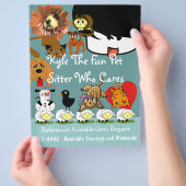 Pet Sitter Flyer veel verkuilde dieren (Hand)