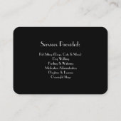  Pet Sitter Foto, Contact, Diensten Visitekaartje (Achterkant)