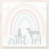 Pet Sitter Glazen Onderzetter (Achterkant)