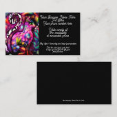 Pet Sitter grillige Abstracte Bloemen Kitty Cat Visitekaartje (Voorkant / Achterkant)