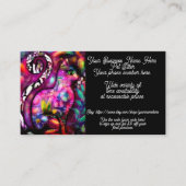 Pet Sitter grillige Abstracte Bloemen Kitty Cat Visitekaartje (Voorkant)