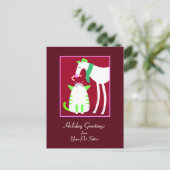 Pet Sitter Holiday Briefkaart (Staand voorkant)