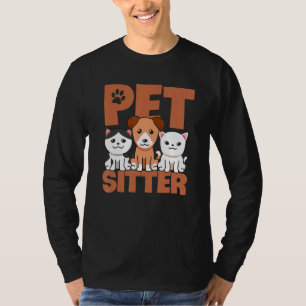 Pet Sitter Hond Grafisch Huisdier Zittende Dieren  T-shirt