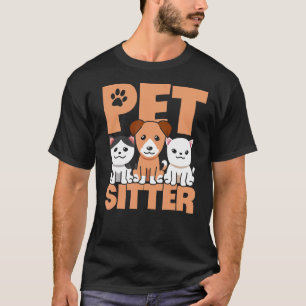 Pet Sitter Hond Grafisch Huisdier Zittende Dierlij T-shirt