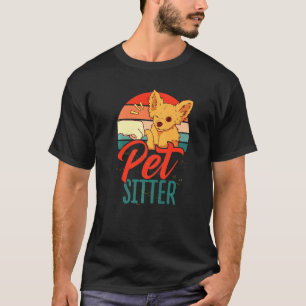 Pet Sitter Hond Grafisch Huisdier Zittende Dierlij T-shirt
