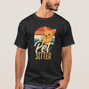 Pet Sitter Hond Grafisch Huisdier Zittende Dierlij T-shirt