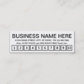 Pet Sitter. Loyaliteit Punch Card Klantenkaartje (Achterkant)