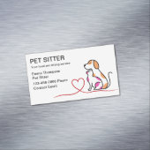 Pet Sitter Magnetische Visitekaartjes Trendy Ontwe Magnetisch Visitekaartje (Voorbeeld)