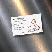 Pet Sitter Magnetische Visitekaartjes Trendy Ontwe Magnetisch Visitekaartje