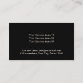 Pet Sitter Modern Paw Black & Gold Visitekaartje (Achterkant)