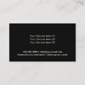 Pet Sitter Monogram Paw Modern Leopard Print Visitekaartje (Achterkant)