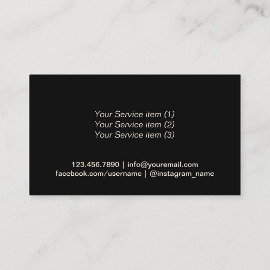 Pet Sitter Monogram Paw Modern Leopard Print Visitekaartje (Achterkant)