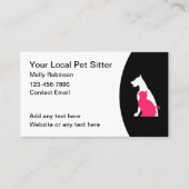 Pet Sitter Nieuwe Eenvoudige Visitekaartjes (Voorkant)