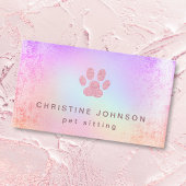 Pet Sitter Paw Print logo Visitekaartje