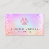 Pet Sitter Paw Print logo Visitekaartje (Voorkant)