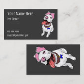 Pet sitter Pet care visitekaartjes met hond (Voorkant / Achterkant)