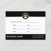 Pet Sitter Pet Salon Modern Paw Logo Benoeming Afsprakenkaartje (Voorkant)