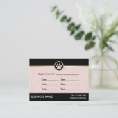 Pet Sitter Pet Sitting Blush Pink Appointment Afsprakenkaartje (Staand voorkant)
