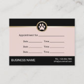 Pet Sitter Pet Sitting Blush Pink Appointment Afsprakenkaartje (Voorkant)