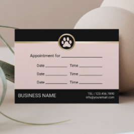 Pet Sitter Pet Sitting Blush Pink Appointment Afsprakenkaartje