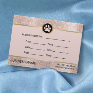Pet Sitter Pet Sitting Blush Roos Gold Appoint Afsprakenkaartje