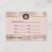 Pet Sitter Pet Sitting Blush Roos Gold Appointing Afsprakenkaartje (Voorkant)