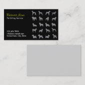 Pet Sitter Professional Black Pet Sitting Visitekaartje (Voorkant / Achterkant)