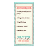 Pet Sitter Rack Kaart - (Achterkant)