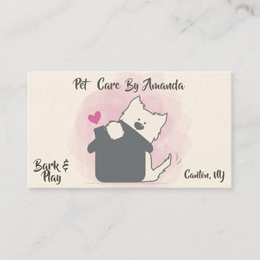 Pet Sitter Rover Dog Boarding Visitekaartjes (Voorkant)