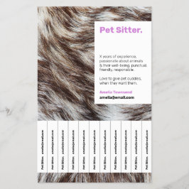 Pet Sitter Service Ad Modern Paarse trendy design Flyer
