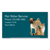 Pet Sitter Service Eenvoudige Visitekaartje Magnet Magnetisch Visitekaartje (Voorkant)