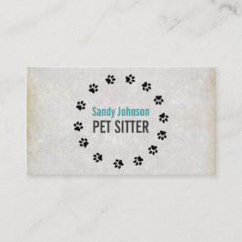 Pet Sitter Sitting Services Business Visitekaartje