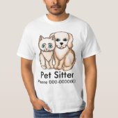 Pet Sitter T-shirt (Voorkant)