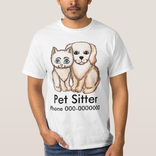 Pet Sitter T-shirt (Voorkant)