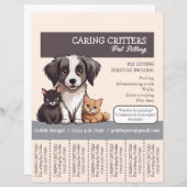 Pet Sitter Tear-Away Flyer (Voorkant / Achterkant)