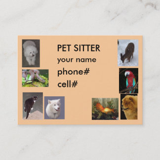 PET SITTER VISITEKAARTJE